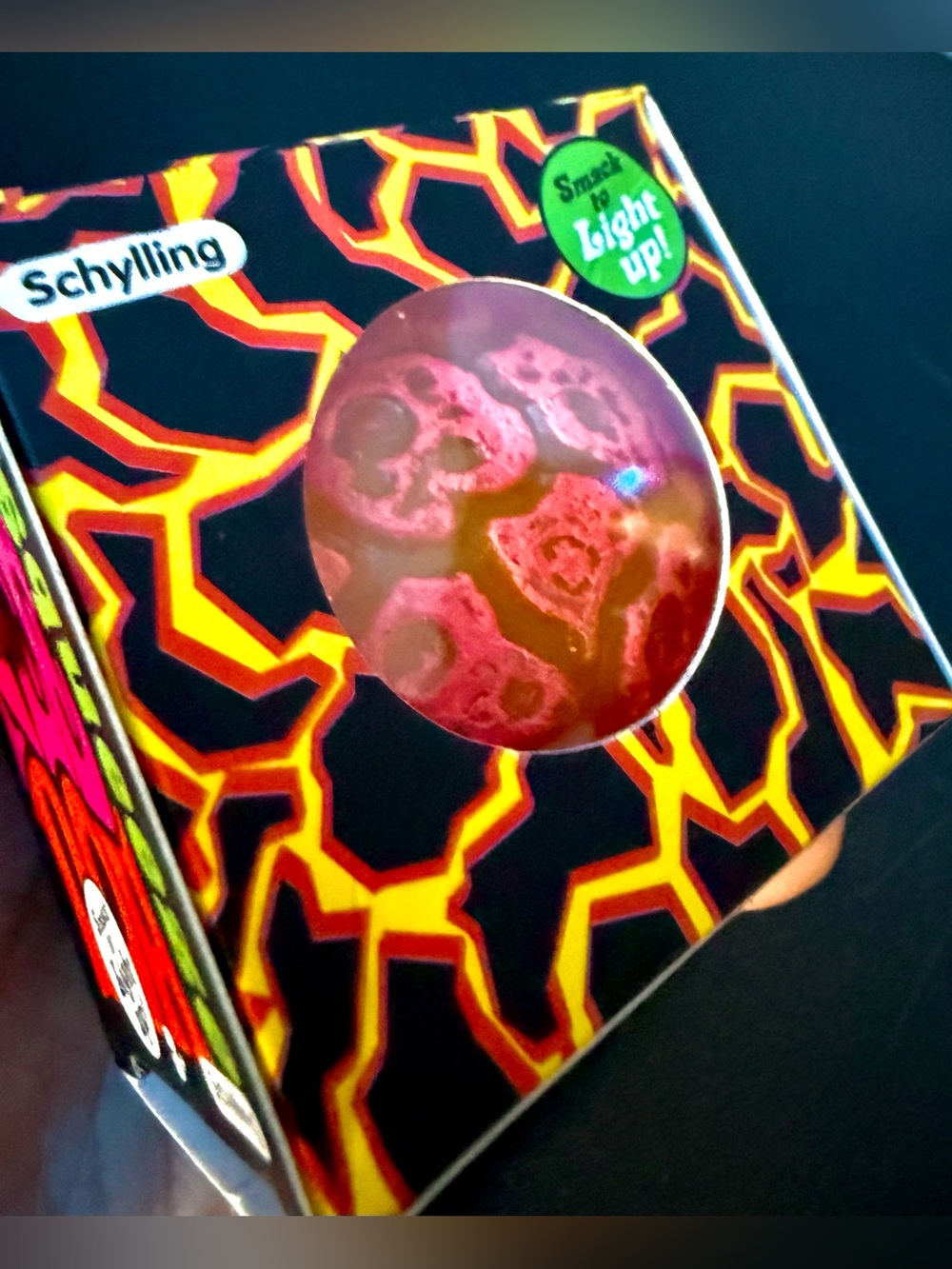 RARE Needoh MAGMA Squeeze Ball, Light LED, ORANGE OR MOLTEN BLACK!